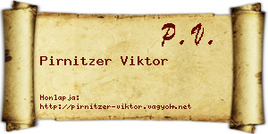 Pirnitzer Viktor névjegykártya