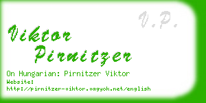 viktor pirnitzer business card